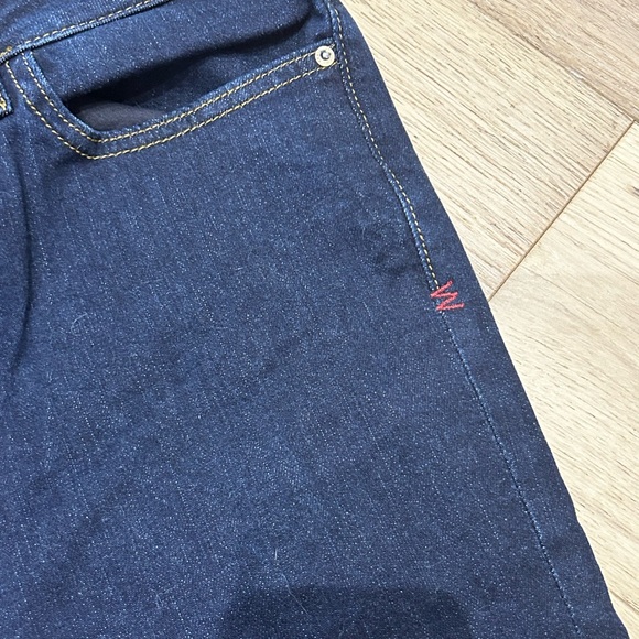 Warp + Weft jeans, style name: Miami Flare, high rise, dark wash - Picture 4 of 4